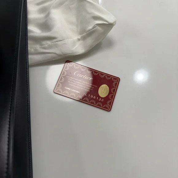 Cartier Black Leather Tote with Silver Hardware - Picture 2 of 13